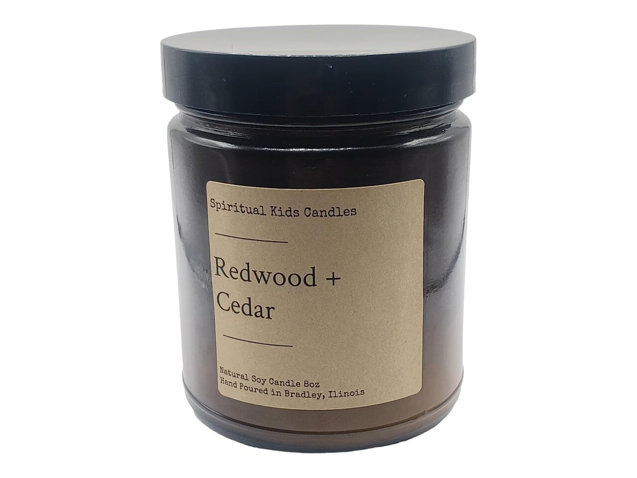 Redwood & Cedar Soy Candle 8oz 35-40 Hours Hand Poured w Fragrant/Essential Oils!